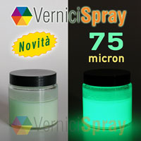Vernice Fosforescente (fotoluminescente) da 75 micron in vasetto 100 gr