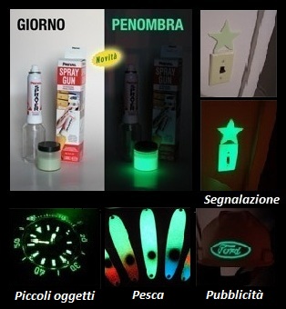Vernici Fosforescenti e Pigmento fotoluminescente